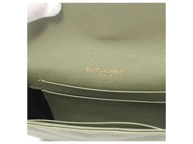 Monedero khaki Saint Laurent Caqui 