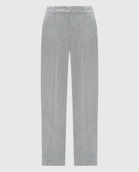 MooRER Gray corduroy pants LINDA