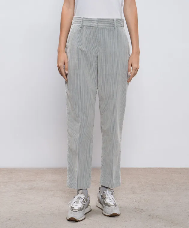 MooRER Gray corduroy pants LINDA