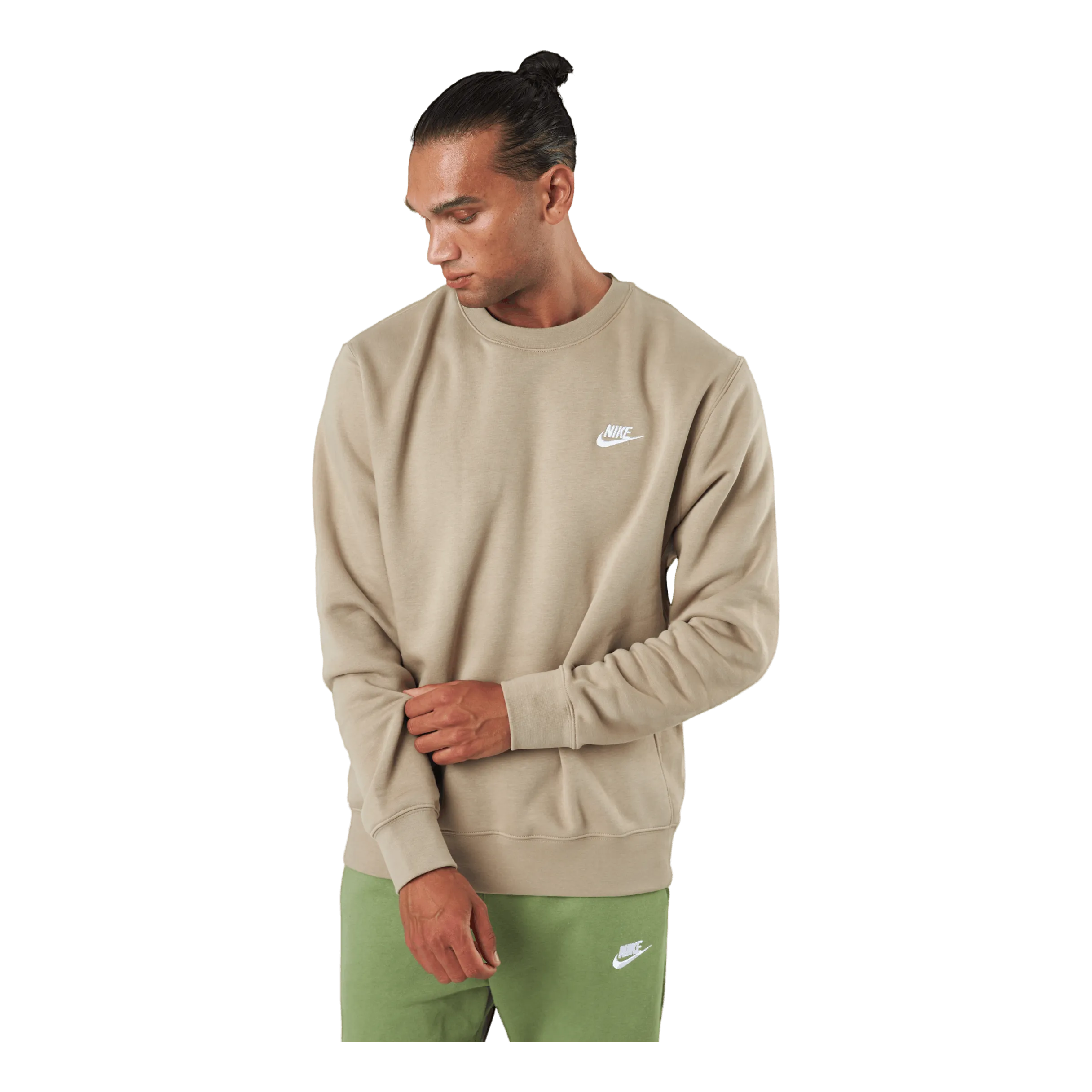 Nike Nike Sportswear Club Fleece Cr Khaki/white