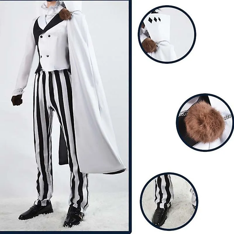 Nikolai Gogol cosplay traje sombrero peluca bungo perros callejeros nikorai capa anime Nikolai Gogol conjunto completo incluye a