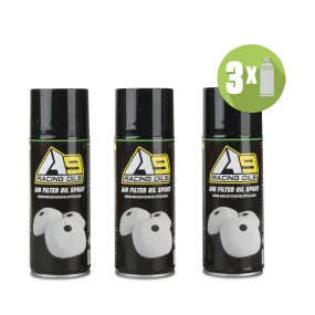 Pack-3 Espray Aceite de Filtro de Aire A9 Racing 400ml