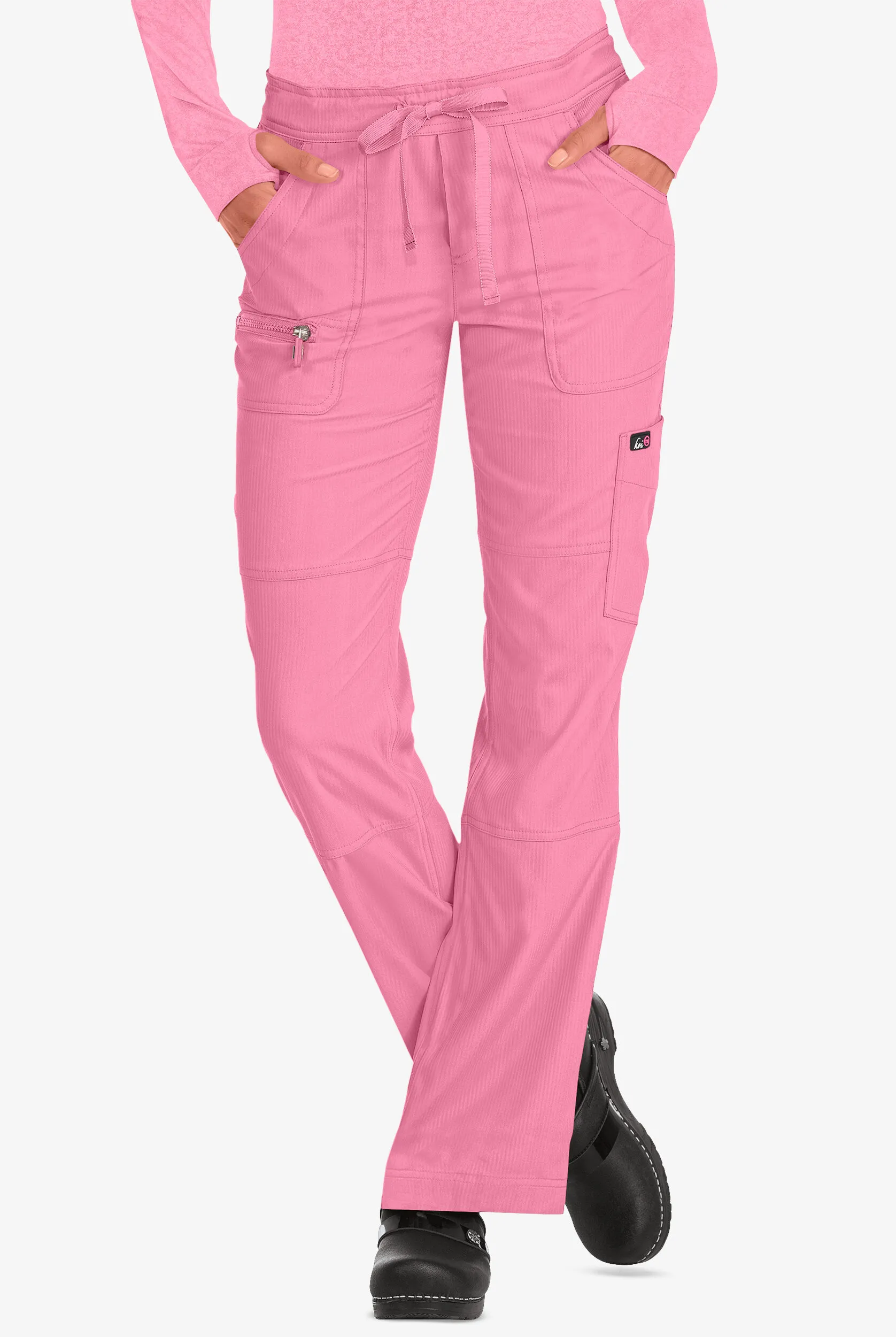 Pantalón médico koi Lite™ Peace STRETCH petite de corte estrecho con cordón y 5 bolsillos para mujer