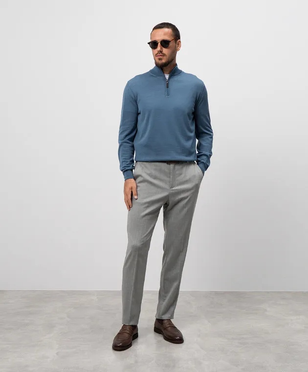 Peserico Gray pants with wool