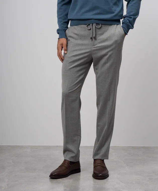 Peserico Gray pants with wool