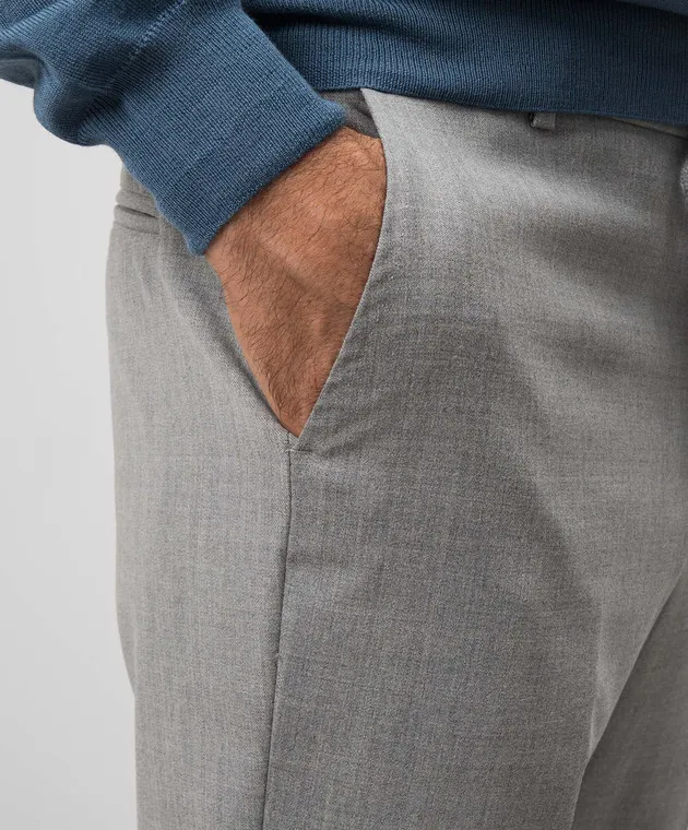 Peserico Gray pants with wool