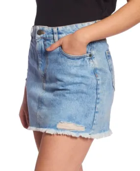 POLLERA JEAN VOLCOM DENIM OLIVIA BLUE CON ROTURAS