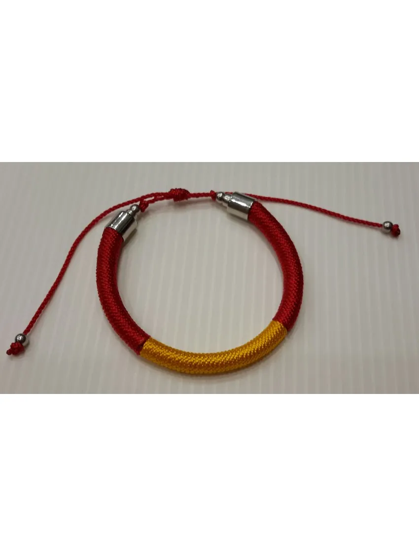 Pulsera De Hilo Amarillo Y Rojo