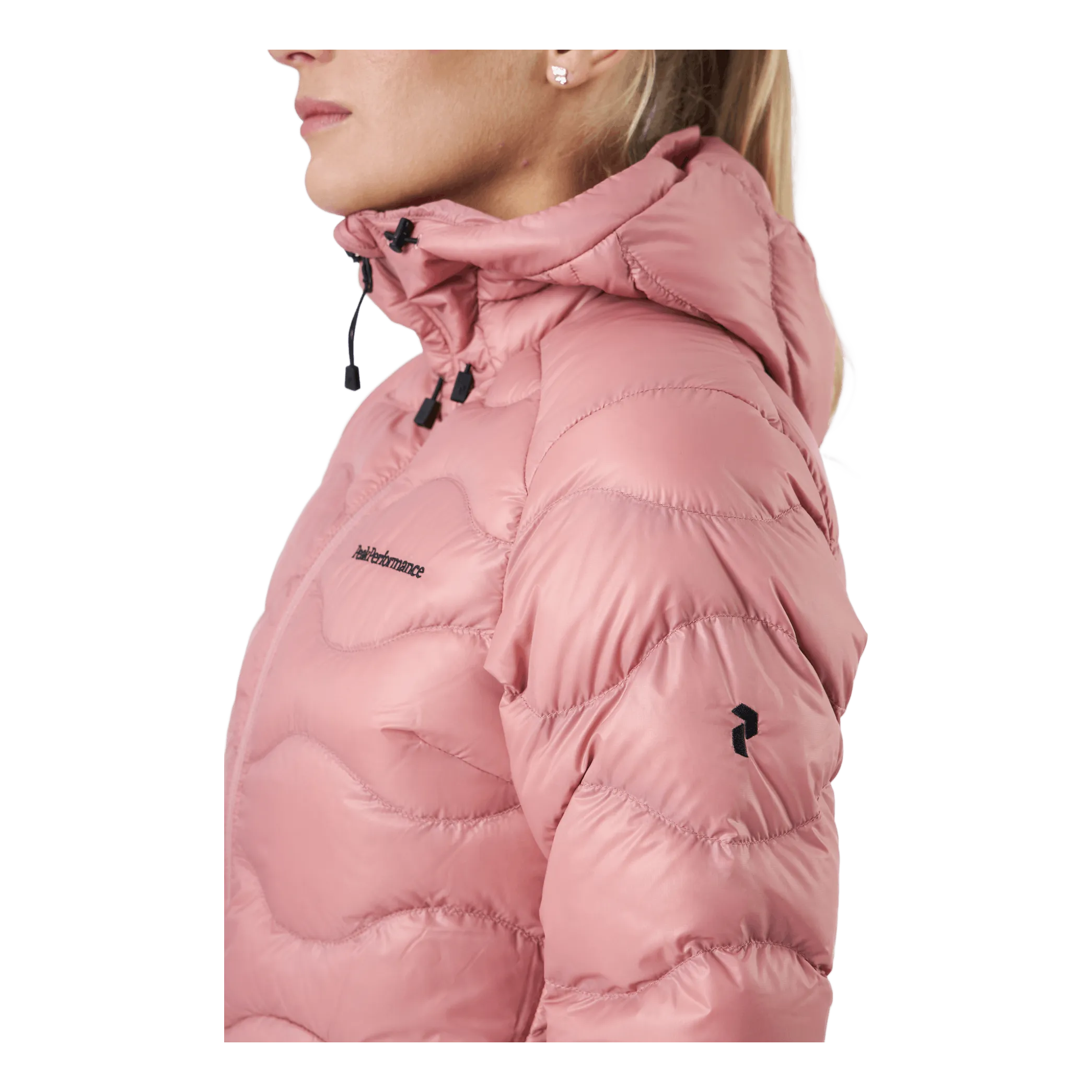 Rendimiento máximo W Helium Down Hood Jacket Warm Blush