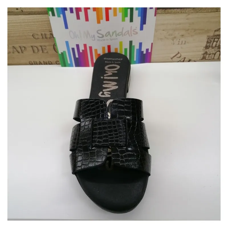 Sandalia Hydra destalonada Oh My Sandals Negro 4815