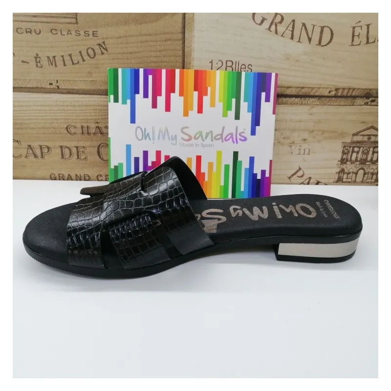 Sandalia Hydra destalonada Oh My Sandals Negro 4815