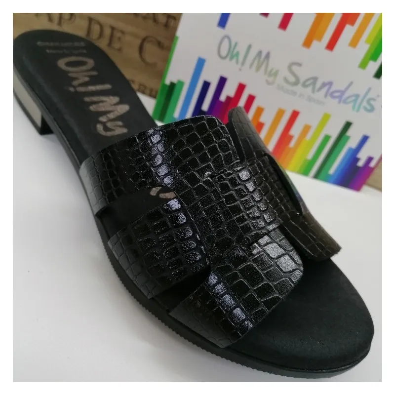 Sandalia Hydra destalonada Oh My Sandals Negro 4815