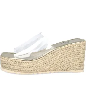 Sandalias L&R SHOES  de Mujer LR SHOES 16HK-3 SANDALIAS TRANSPARENTES DE CUNA PARA MUJER  ORO