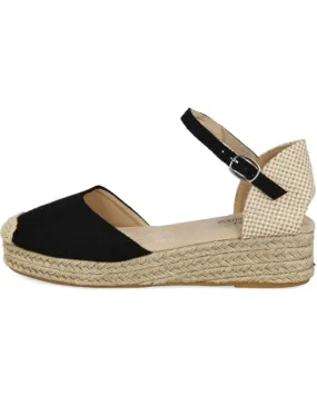 Sandalias L&R SHOES  de Mujer LR SHOES 4428 APARGATAS DE CUNA BAJA PARA MUJER  NEGRO