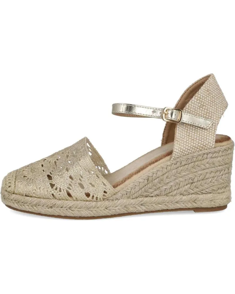 Sandalias L&R SHOES  de Mujer LR SHOES JNS-5Q7 CUNA DE ESPARTO ALTA DE MUJER  ORO