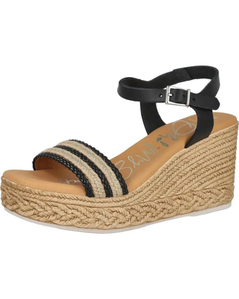 Sandalias OH MY SANDALS  de Mujer 5462 SANDALIAS DE CUNA ALTA MUJER  NEGRO COMBINADO