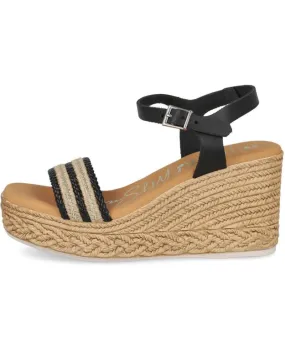 Sandalias OH MY SANDALS  de Mujer 5462 SANDALIAS DE CUNA ALTA MUJER  NEGRO COMBINADO