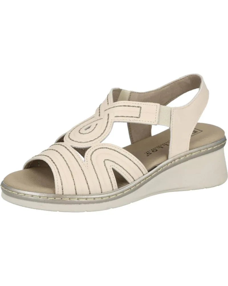 Sandalias PITILLOS  de Mujer 5683 SANDALIAS DE CUNA MEDIA MUJER  CREMA