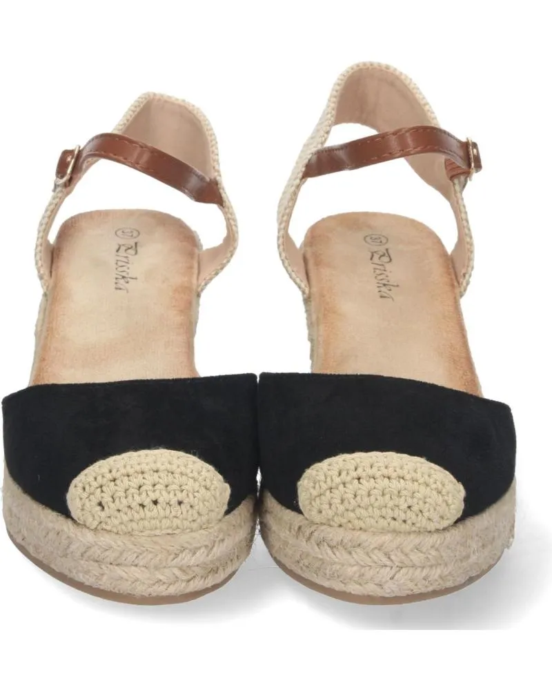 Sandalias PUNTOSALAO  de Mujer SANDALIA DE CUNA MEDIA EN YUTE MUJER COLOR NEGRO  VARIOS COLORES