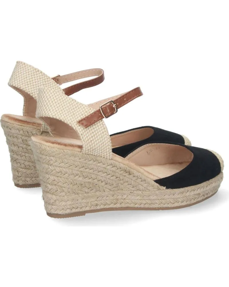 Sandalias PUNTOSALAO  de Mujer SANDALIA DE CUNA MEDIA EN YUTE MUJER COLOR NEGRO  VARIOS COLORES