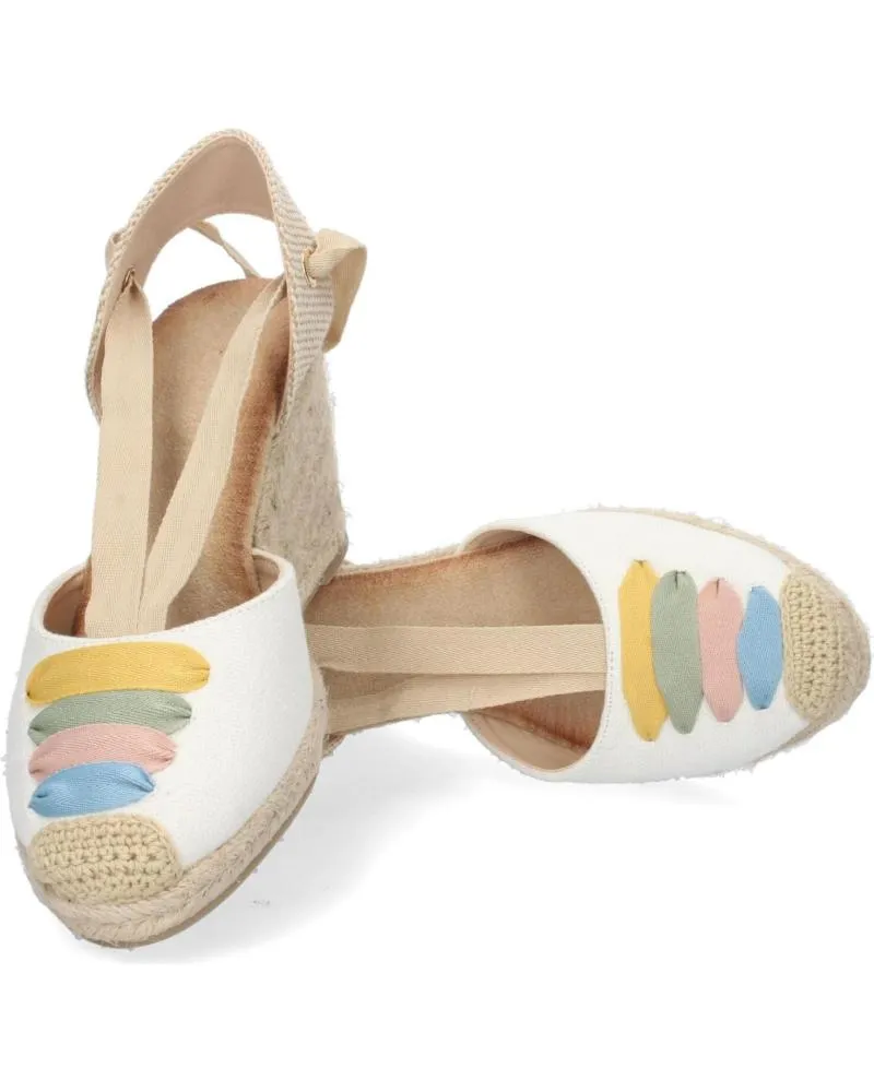 Sandalias PUNTOSALAO  de Mujer SANDALIAS DE CUNA MEDIA EN YUTE CIERRE LAZOS MUJER COLORES  VARIOS COLORES