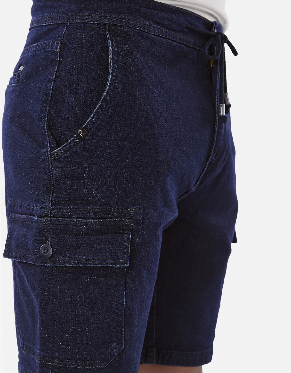 Short jean slim fit azul