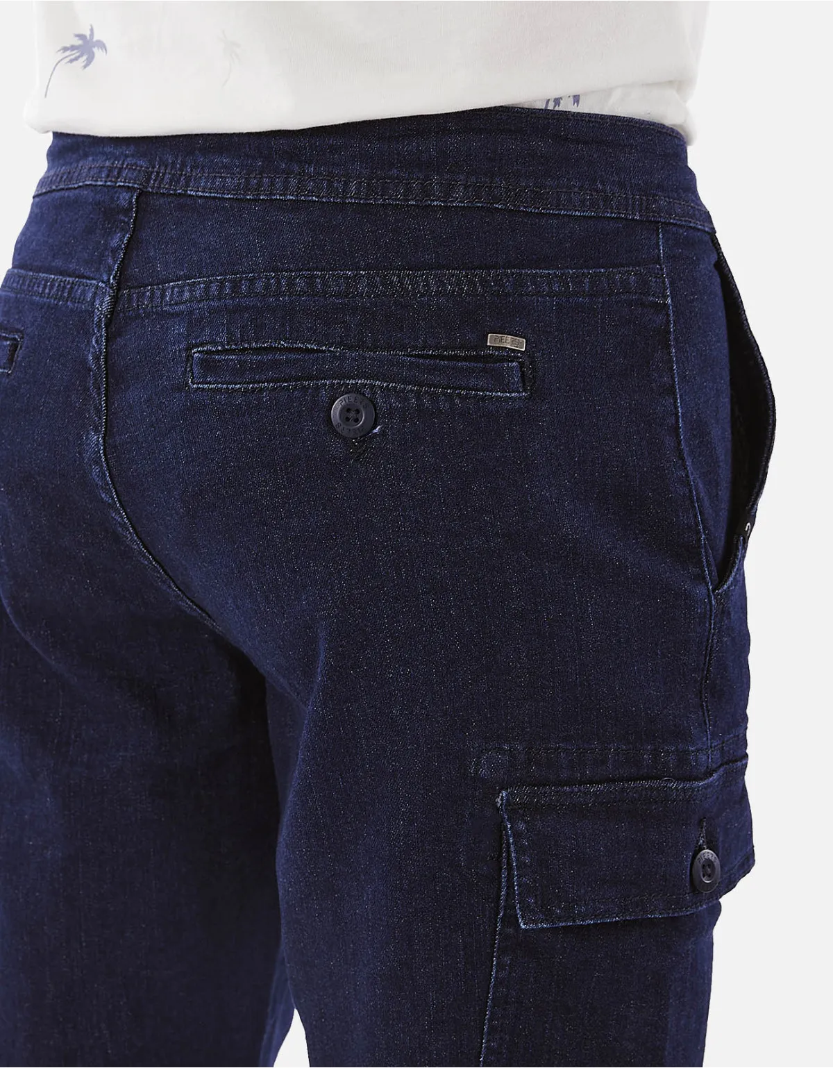 Short jean slim fit azul