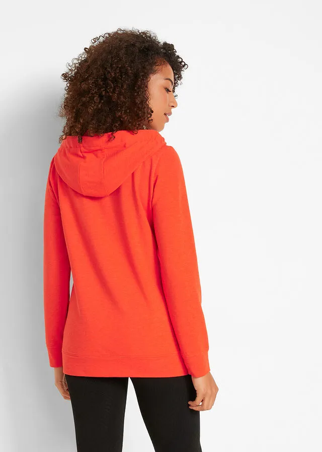 Suave sudadera de viscosa naranja sanguina