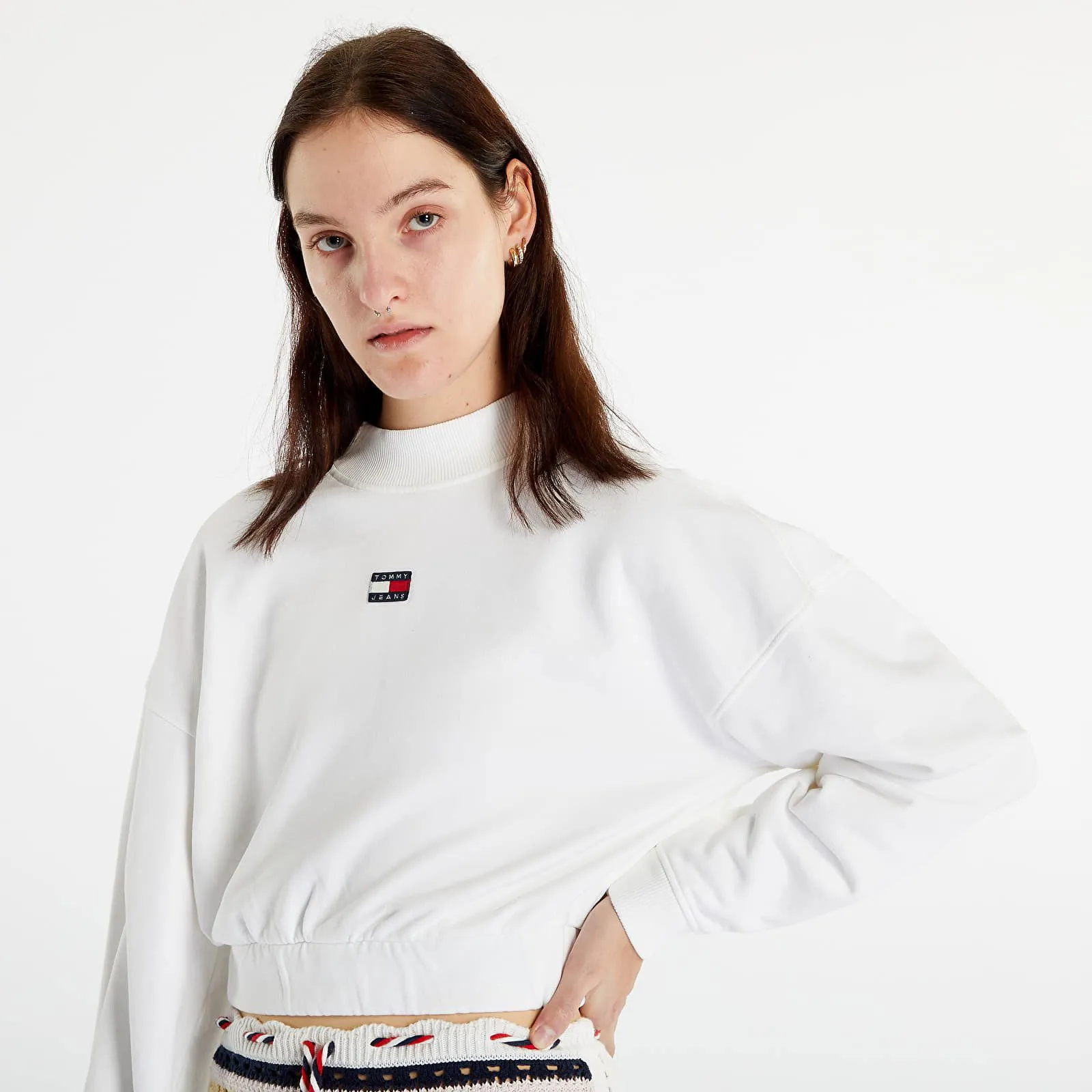 Tommy Hilfiger Boxy Crop Badge Hoodie