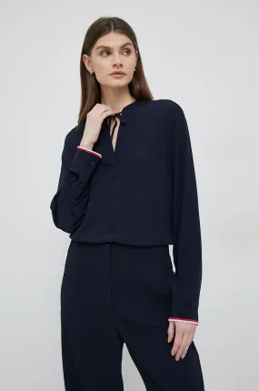 Tommy Hilfiger SIGNATURE TAPE REGULAR FIT CREPE BLOUSE