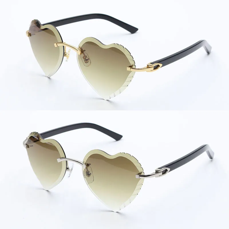 Venta de lente de corte de diamante Gafas de sol sin borde para mujeres Adumbral 3524012 Lentes de gradiente Diseñador Gafas Sun