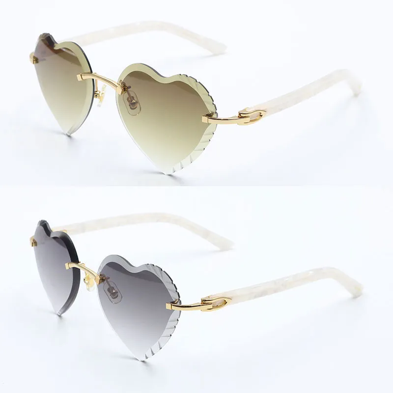 Venta de lente de corte de diamante Gafas de sol sin borde para mujeres Adumbral 3524012 Lentes de gradiente Diseñador Gafas Sun