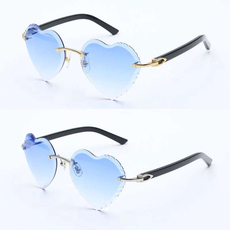 Venta de lente de corte de diamante Gafas de sol sin borde para mujeres Adumbral 3524012 Lentes de gradiente Diseñador Gafas Sun