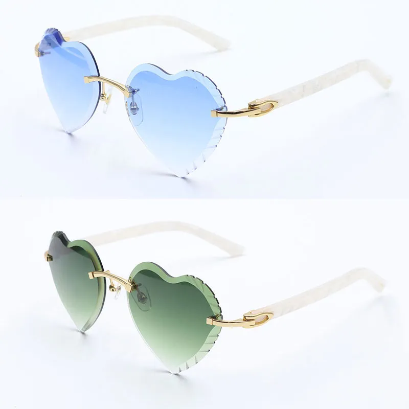 Venta de lente de corte de diamante Gafas de sol sin borde para mujeres Adumbral 3524012 Lentes de gradiente Diseñador Gafas Sun