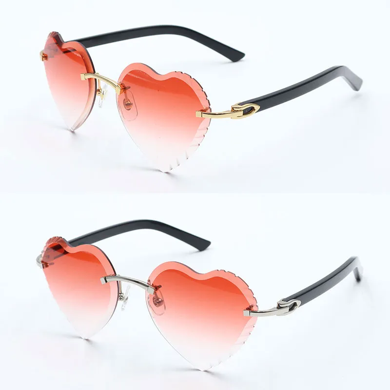 Venta de lente de corte de diamante Gafas de sol sin borde para mujeres Adumbral 3524012 Lentes de gradiente Diseñador Gafas Sun