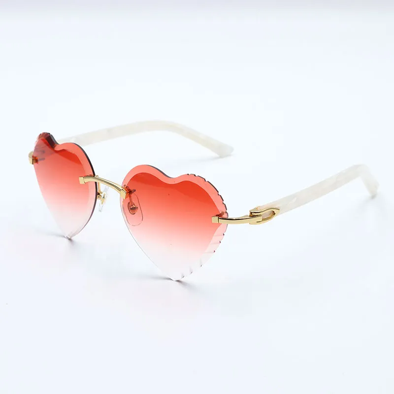 Venta de lente de corte de diamante Gafas de sol sin borde para mujeres Adumbral 3524012 Lentes de gradiente Diseñador Gafas Sun