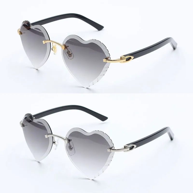 Venta de lente de corte de diamante Gafas de sol sin borde para mujeres Adumbral 3524012 Lentes de gradiente Diseñador Gafas Sun