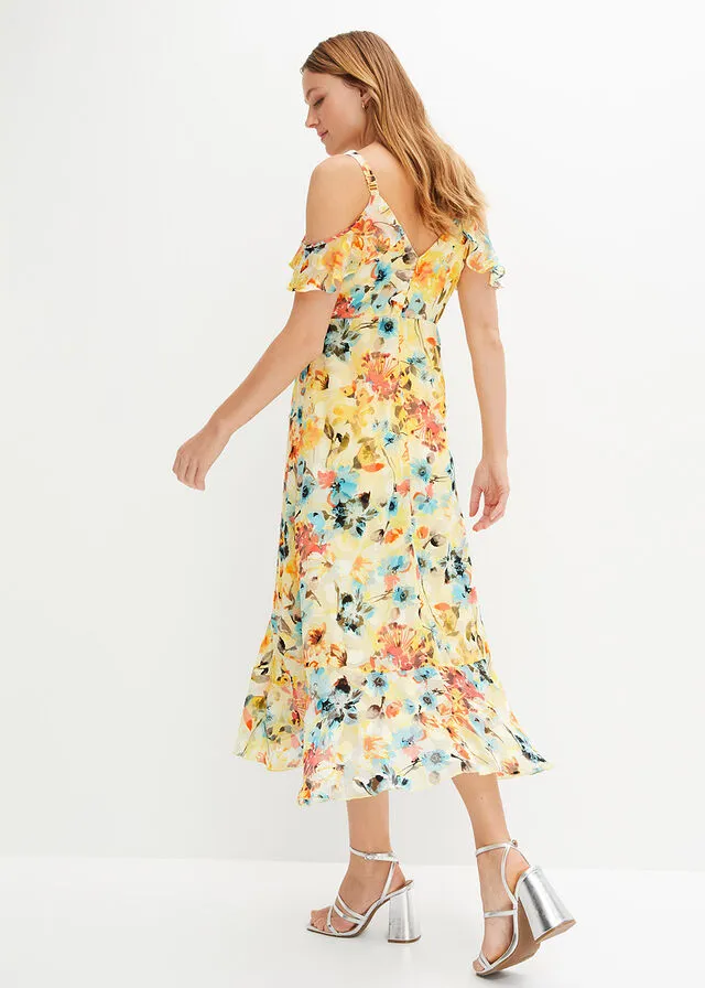 Vestido Amarillo claro con flores