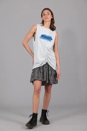 Vestido Camiseta VENICE fruncido · GRIS & PRINT ·