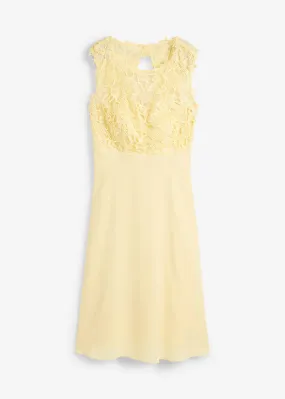 Vestido con encaje Amarillo claro