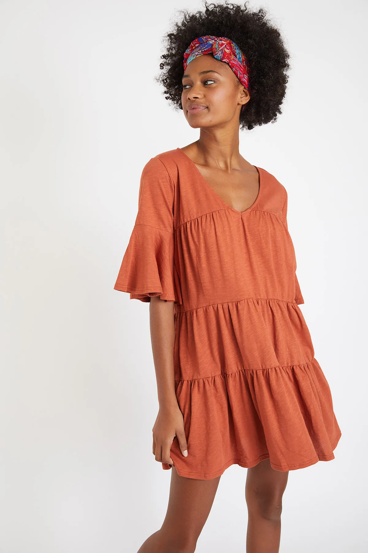 Vestido de playa naranja Kimi Peachy