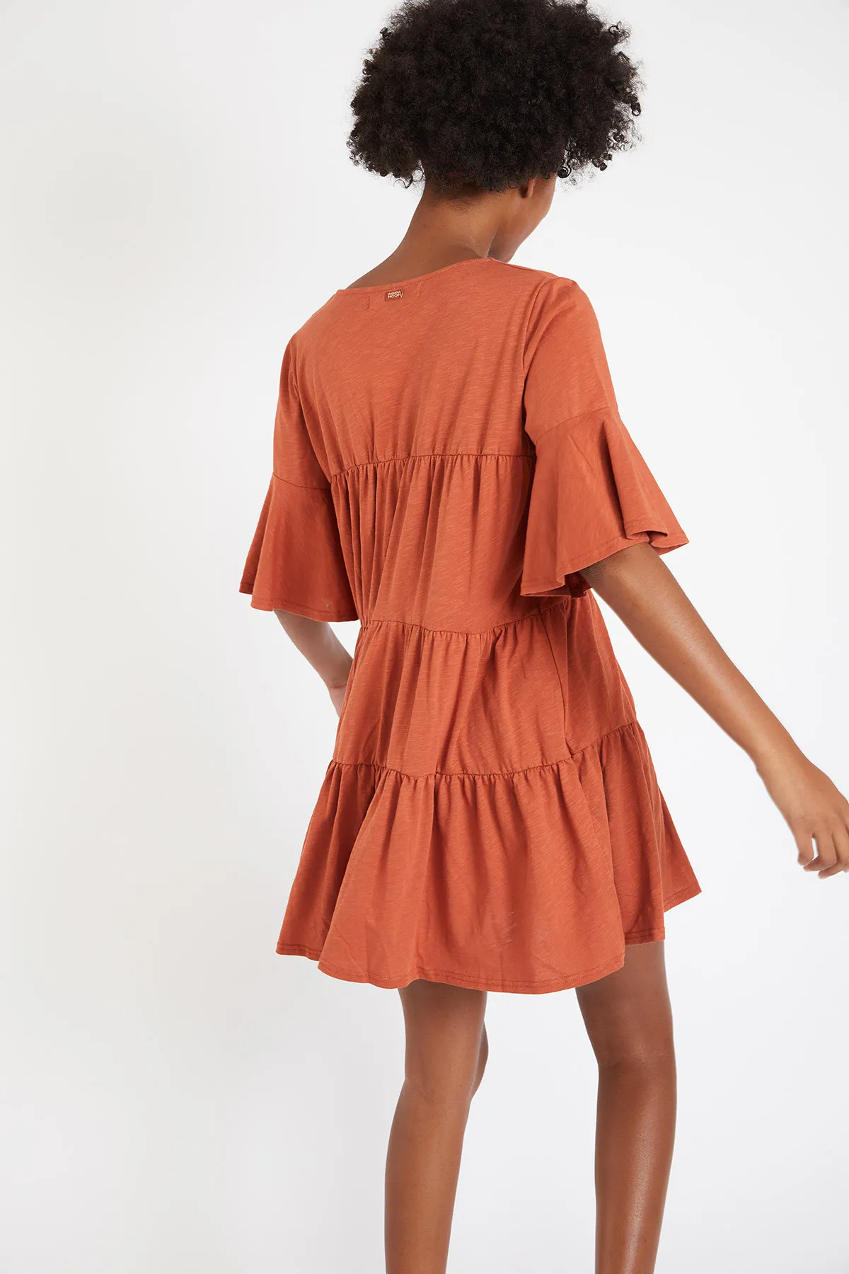 Vestido de playa naranja Kimi Peachy