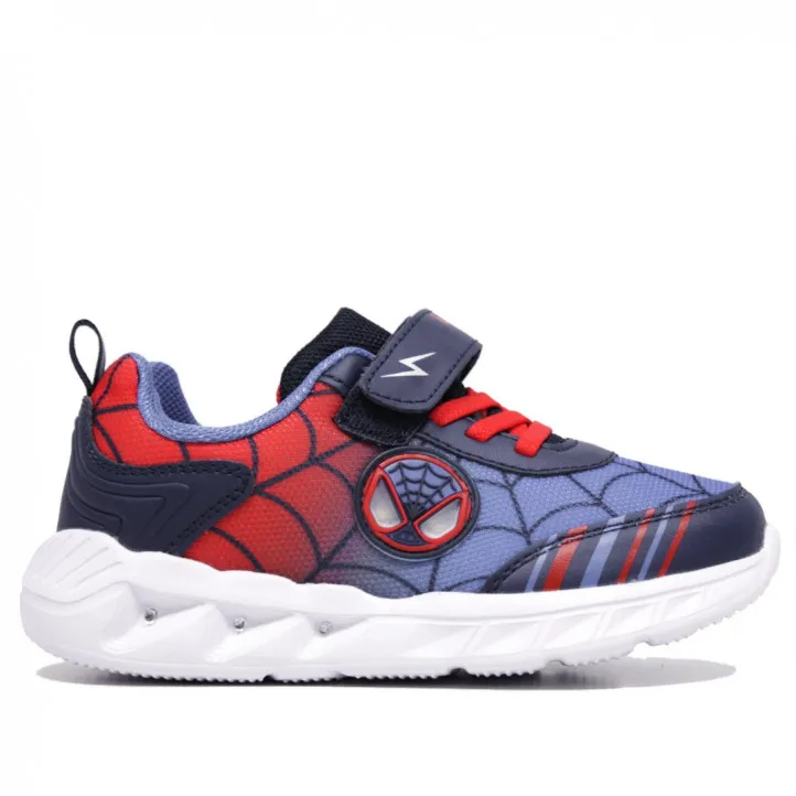 Zapatillas deporte azules con spiderman con luces