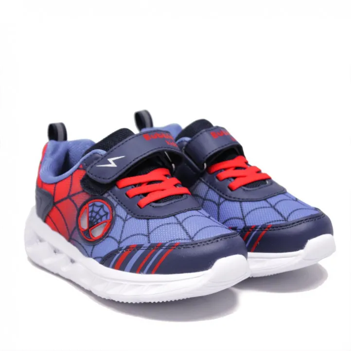 Zapatillas deporte azules con spiderman con luces