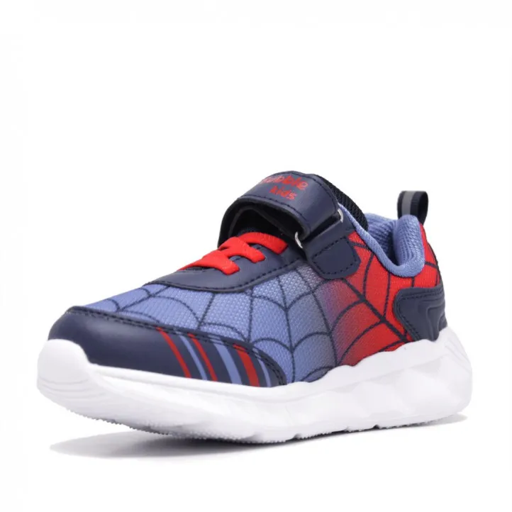 Zapatillas deporte azules con spiderman con luces