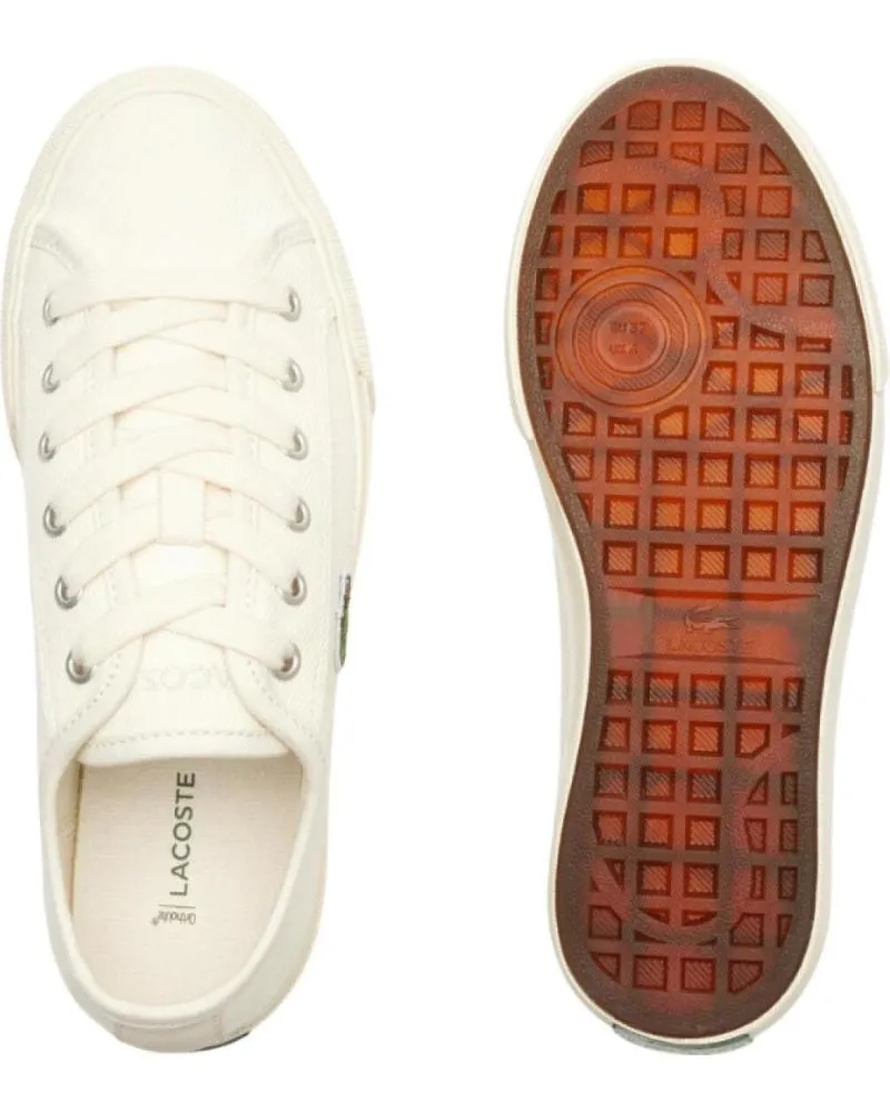 Zapatillas deporte de Mujer LACOSTE BACKCOURT CANVAS BLANCO