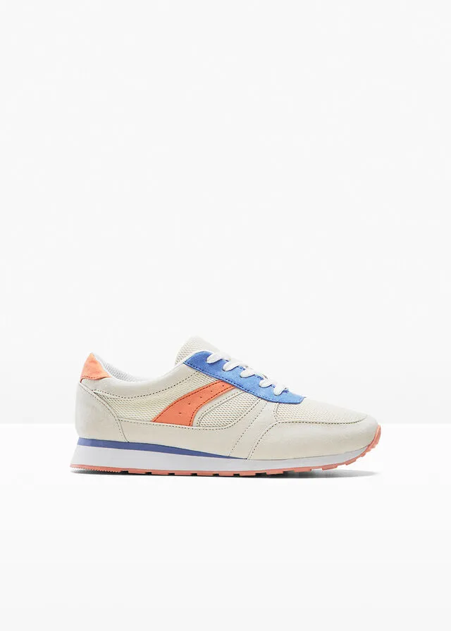 Zapatillas deportivas beige-naranja-azul