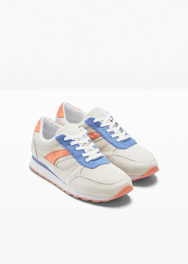 Zapatillas deportivas beige-naranja-azul