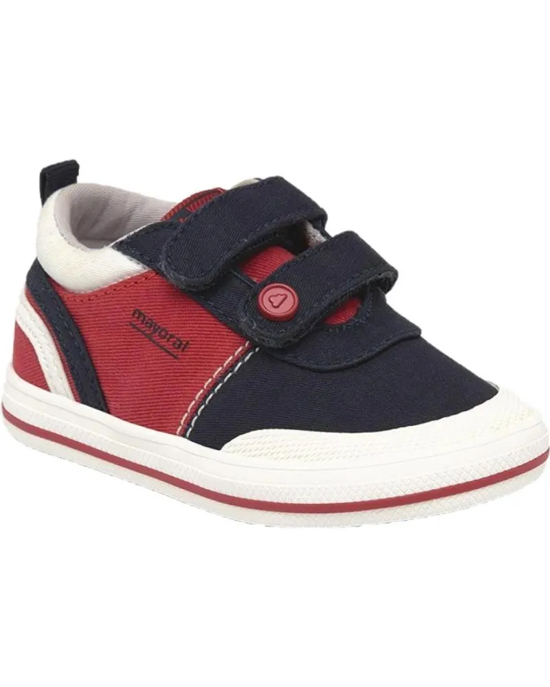 Zapatos de Niño MAYORAL ZAPATILLA LONA ALGODON 41290 MARINO-ROJO